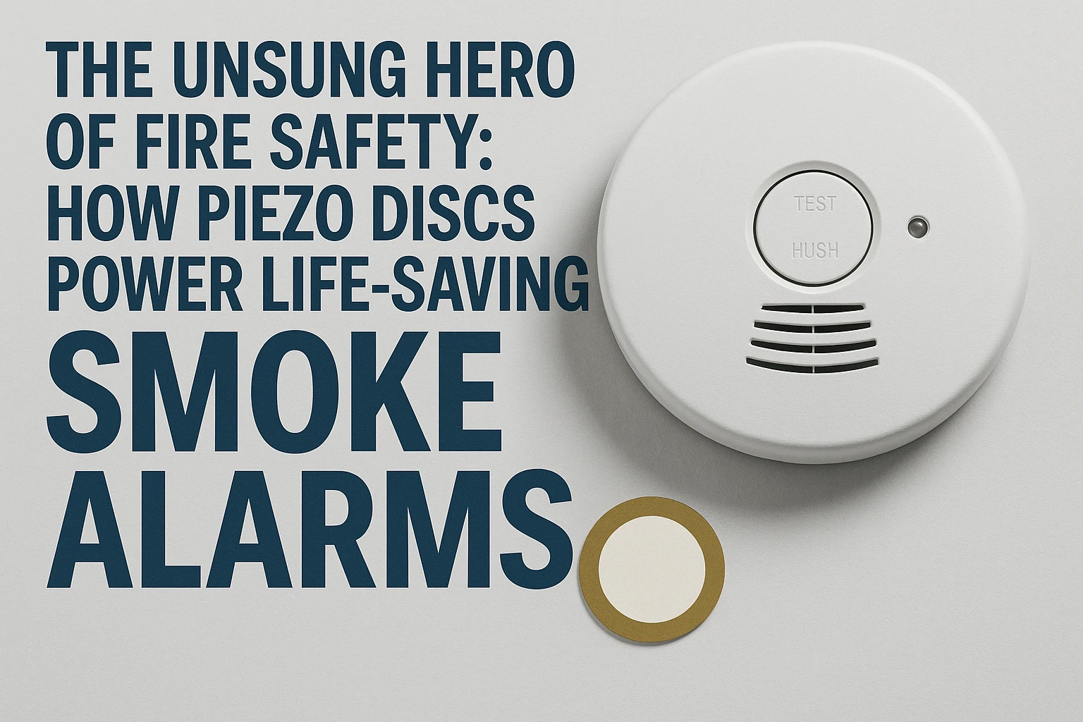 أقراص بيزو تشغل أجهزة إنذار الدخان المنقذة للحياة من خلال تكنولوجيا السلامة من الحرائق الكهرضغطية | Yujie Technology