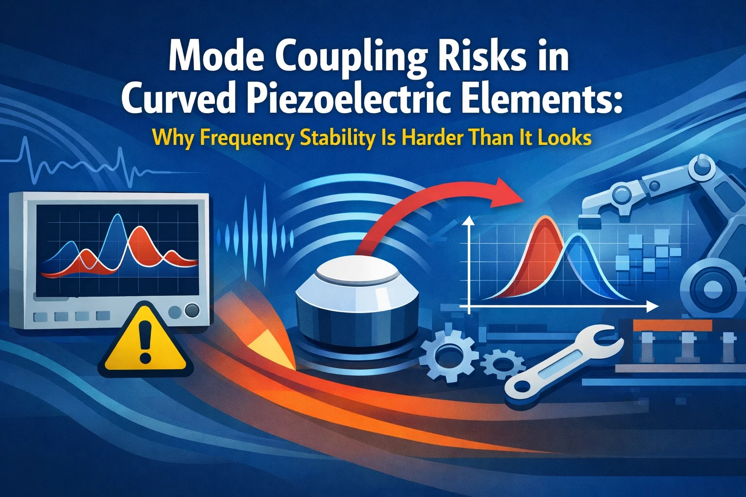 مخاطر اقتران الأنماط في العناصر الكهرضغطية المنحنية: لماذا ثبات التردد أصعب مما يبدو | Yujie Piezo