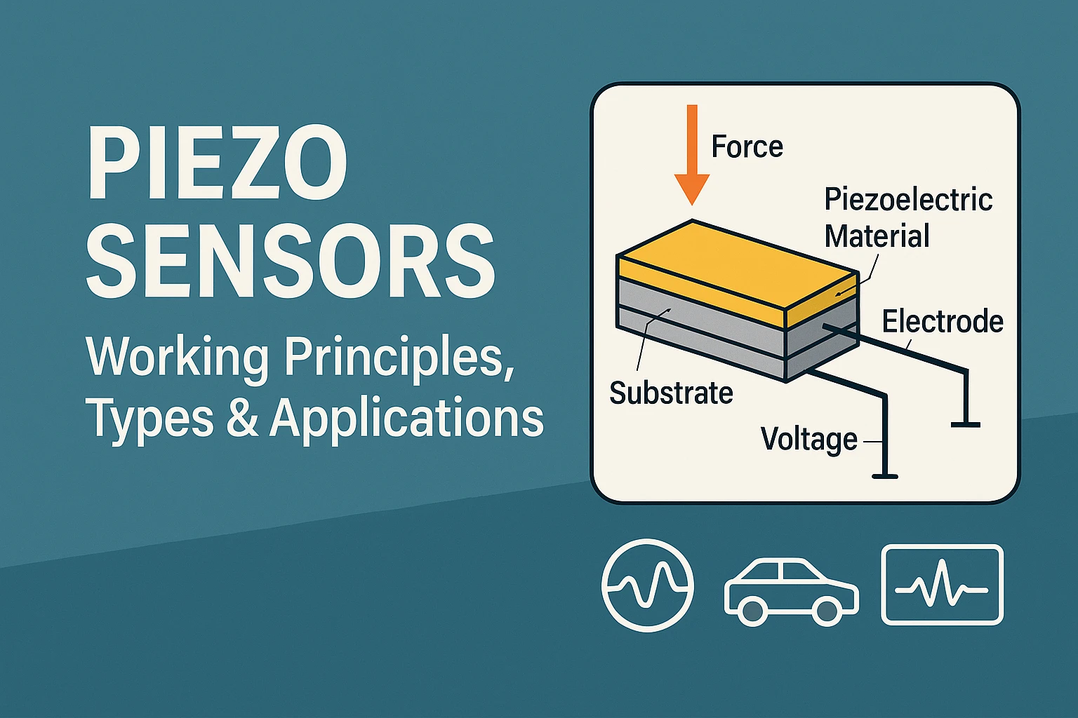 مبادئ عمل مستشعرات بيزو - دليل الأنواع والتطبيقات والأداء للمهندسين | تقنية يوجي