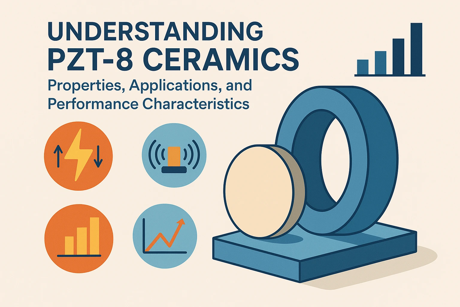 خصائص سيراميك PZT-8 الكهروضغطي الصلب لتطبيقات الموجات فوق الصوتية عالية الطاقة | تقنية يوجي