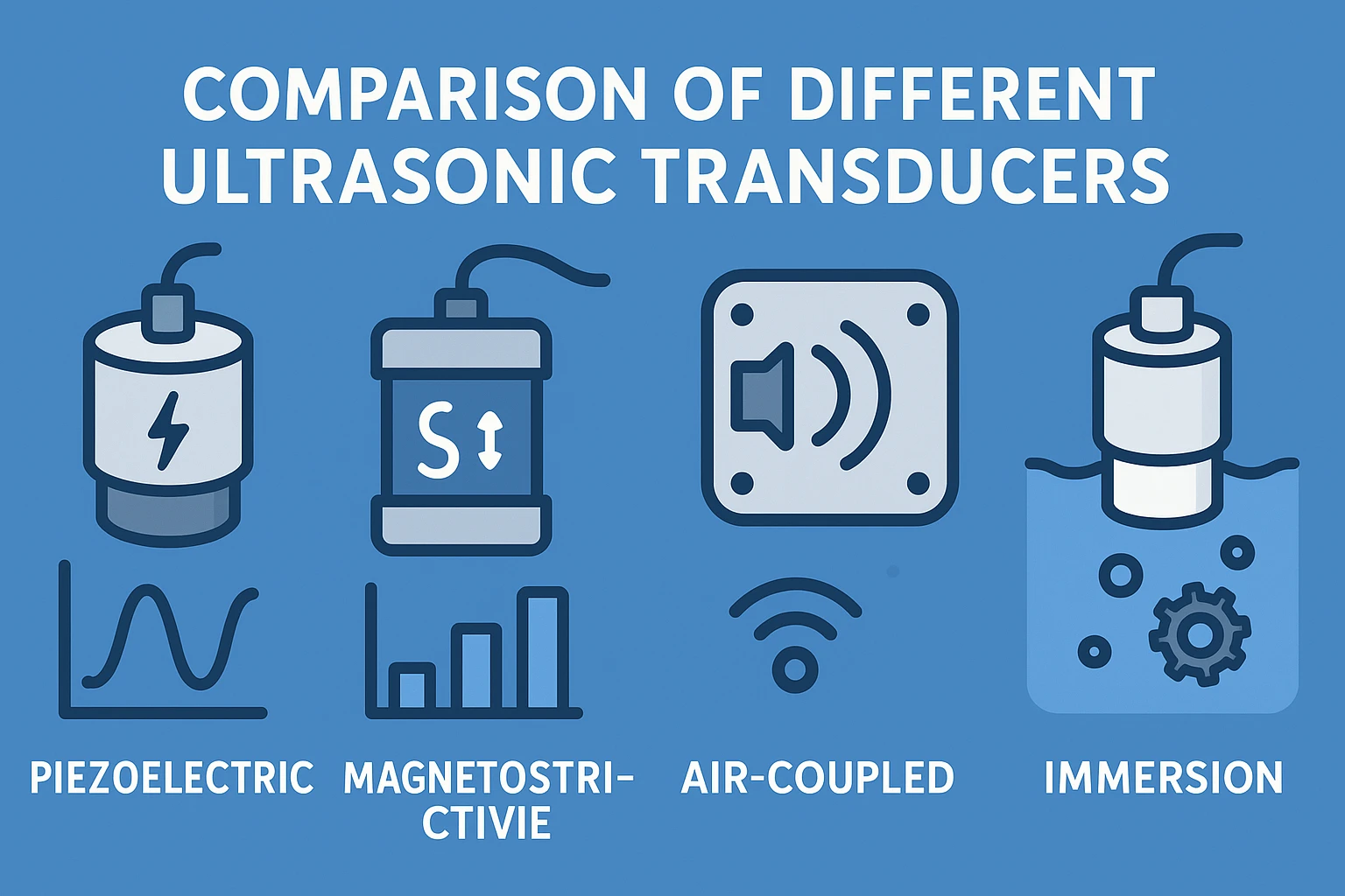 مقارنة تقنيات محولات الطاقة بالموجات فوق الصوتية - الكهروضغطية المغناطيسية المقترنة بالهواء | تقنية يوجي