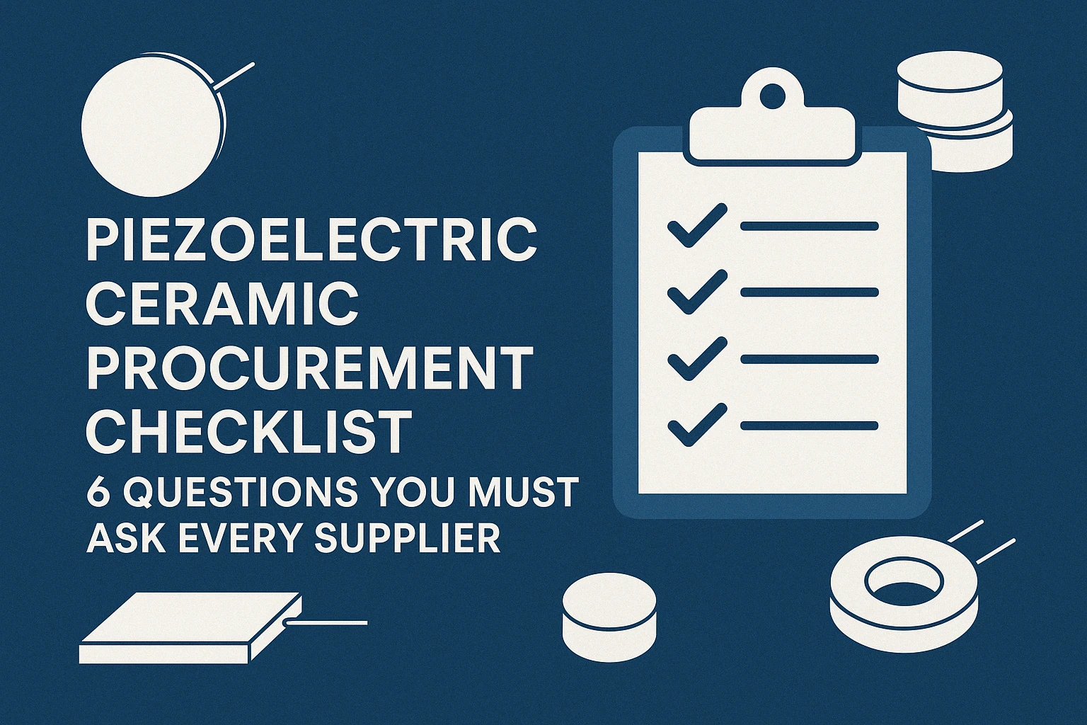 قائمة مراجعة شراء السيراميك الكهرضغطي - 6 أسئلة تقييم موردين حاسمة للمهندسين | تقنية يوجي