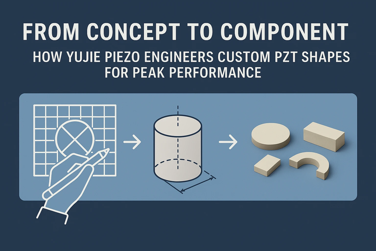 هندسة أشكال PZT مخصصة للتطبيقات الكهروضغطية الطبية والفضائية والصناعية | Yujie Technology