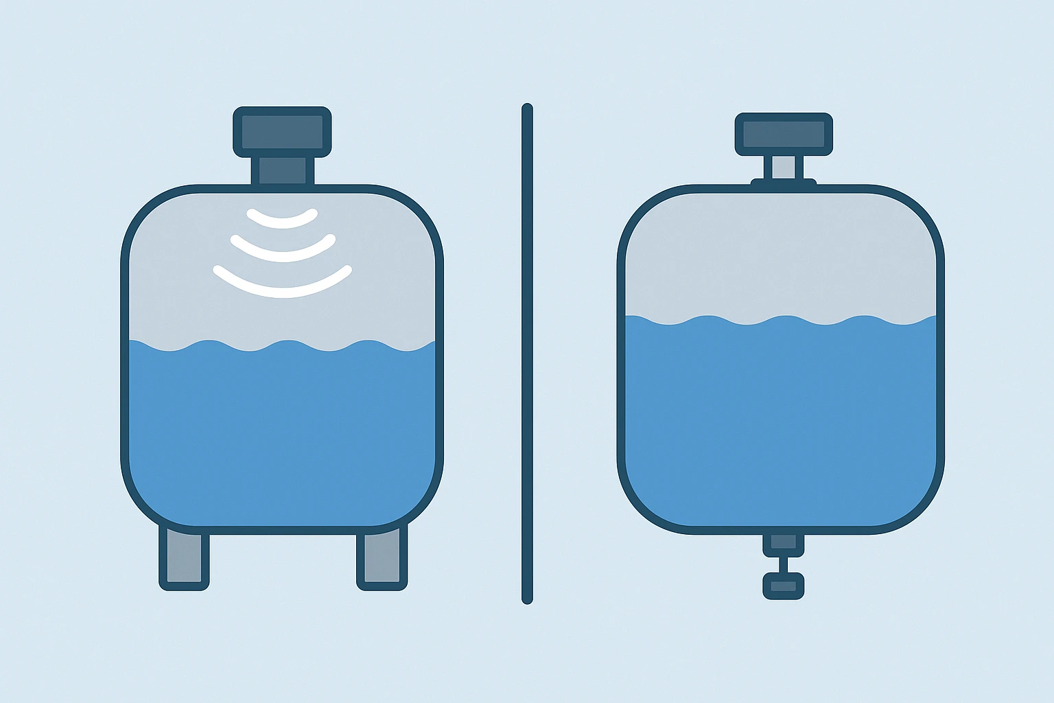مقارنة مستشعرات المستوى بالموجات فوق الصوتية مقابل الضغط لحلول مراقبة الخزانات الصناعية | تقنية يوجي